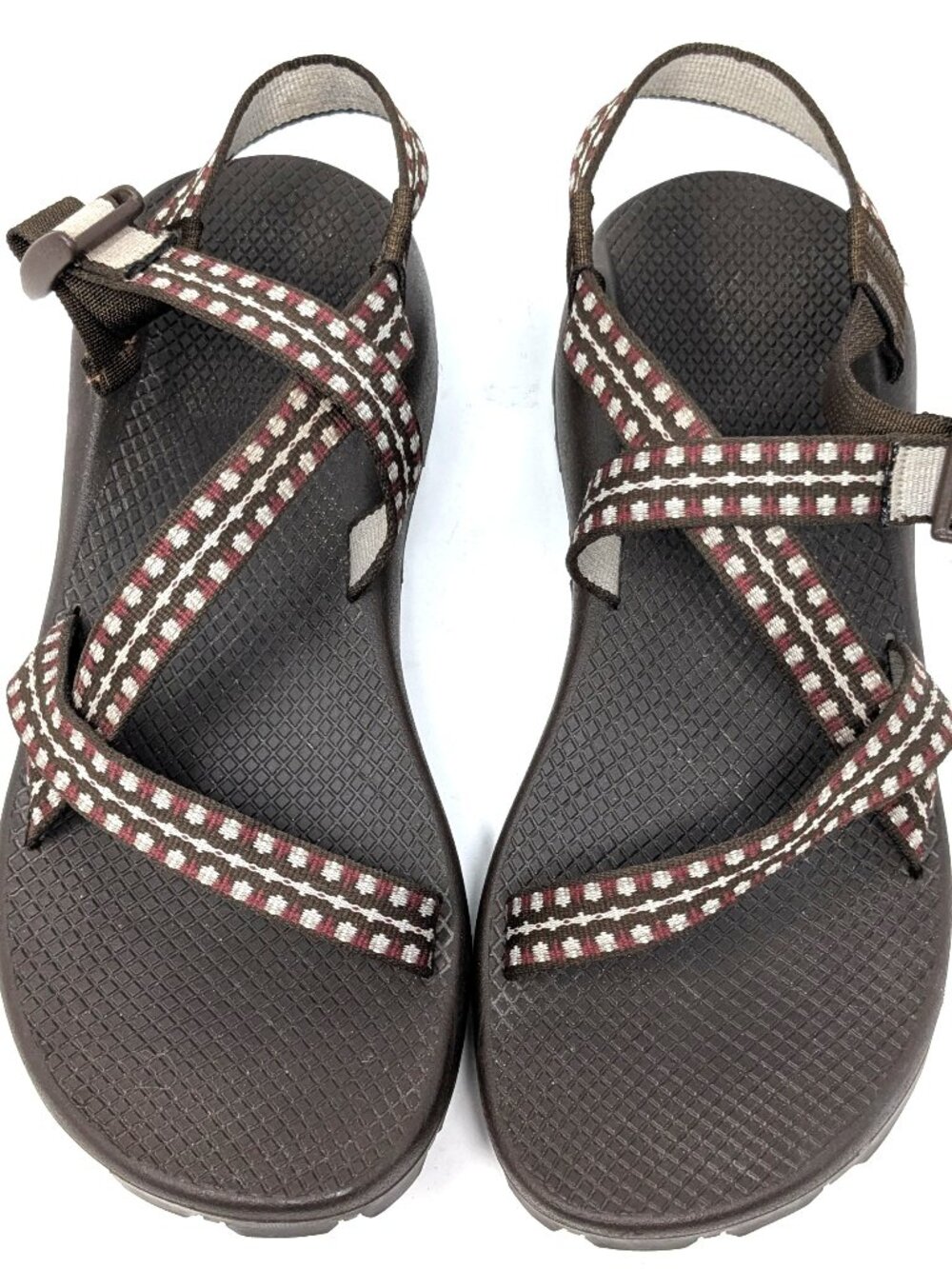 Chaco Womens Sport Sandals Z1 Unaweep Foxy Brown Print Vibram Sz 12 Hiking